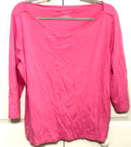 Talbots Woman 1x Pink Long Sleeve Cotton Shirt Top - $9.90