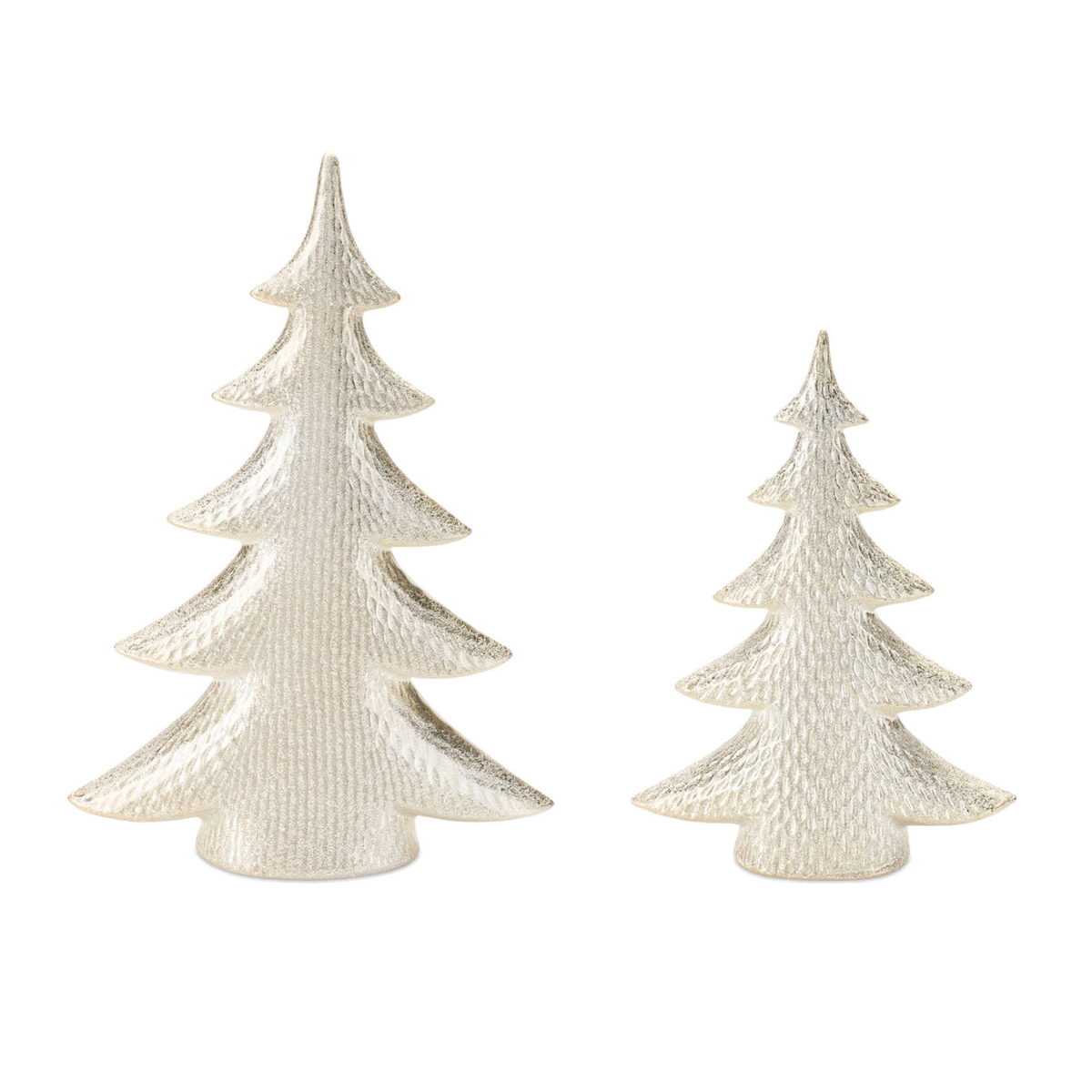 Porcelain Shimmer Pine Tree (Set of 2) - $80.80