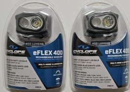 Cyclops Rechargeable LED Head Lamp Multi-Mode Illumination 450 Lumens Lot of 2  - £21.79 GBP