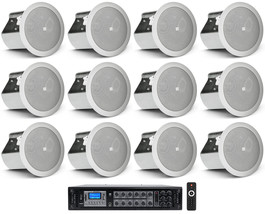 12 JBL CONTROL 14C/T 4&quot; In-Ceiling Speakers+Receiver Amp For Restaurant/... - $2,020.99