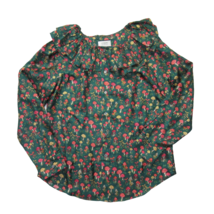 NWT J.Crew Collection Silk-twill Ruffle-collar Top in Mushroom Floral Blouse S - £46.89 GBP