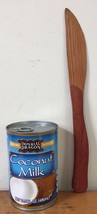 Danish Modern Style Heartwood Pine Handcrafted Carved Wooden Knife Spatu... - $36.99