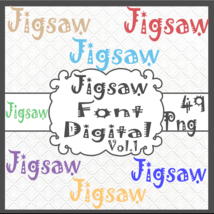 Jigsaw Font Digital Vol.1 - $1.25