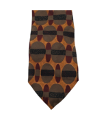 ROBERT TALBOTT Studio Men&#39;s Silk Necktie Geometric Wine/Rust/Grey 55&quot; EUC - £4.66 GBP