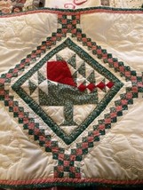 Crafts Mini Wall Hanging Red Hand Quilted  Vintage - £11.83 GBP