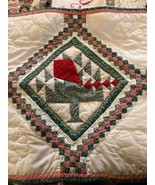 Crafts Mini Wall Hanging Red Hand Quilted  Vintage - $14.85