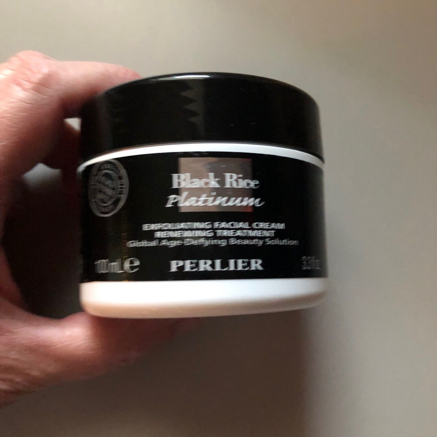 NEW Perlier Black Rice Platinum Exfoliating Facial Cream 3.3 OZ Sealed No Box - £14.73 GBP