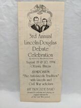 Ottawa Illinois 1994 The 3rd Annual Lincoln-Douglas Debate Celebration F... - €14,98 EUR