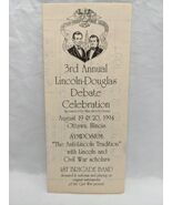 Ottawa Illinois 1994 The 3rd Annual Lincoln-Douglas Debate Celebration F... - €14,77 EUR