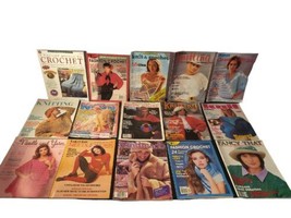 Lot of  15 Vintage Assortment of Crochet and Knitting Magazines - £36.38 GBP