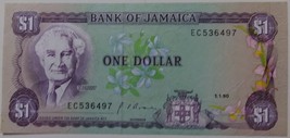 1990 Bank of Jamaica One Dollar World Paper Money - £3.10 GBP