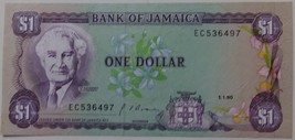 1990 Bank of Jamaica One Dollar World Paper Money - $75.07 MXN