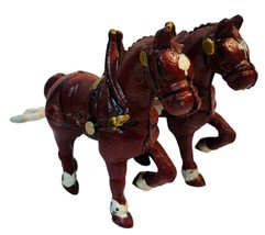 VINTAGE CAST IRON CLYDESDALE DRAFT HORSES FOR BUDWEISER WAGON Set Of 2 H... - $519.12 MXN