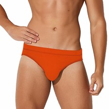 Mondxflaur Pure Color Swim Briefs Sexy Swimming Trunks Quick Dry Soft Athletic - £15.81 GBP