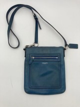 Coach Blue Leather Slim Legacy Crossbody - $19.79