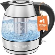 Chefman 1.2L 1500W Glass Kettle w/ Tea Infuser &amp; Removable Lid (Open Box) - $25.21 CAD