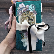 Moon junk journal handmade Magic witch junk book for sale Grimoire garden - £395.08 GBP