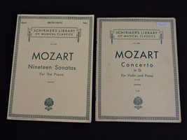 Schirmers Classics Mozart Lot 2 Nineteen Sonatas Concerto G Violin Piano Music  - £21.23 GBP