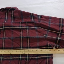 Backpacker Outdoors Men's Burgundy Acrylic Plaid Shirt Long Sleeve Size Large image 9