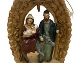 Demdaco Mary Joseph and Baby Jesus Manger Nativity Resin Christmas Ornament - £9.89 GBP