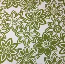 GOLDING FABRICS FULL BLOOM ALOE GREEN LARGE FLORAL FABRIC BY THE YARD 54&quot;W - £4.98 GBP