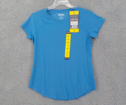 Kirkland Ladies Active Tee Sz S Blue Short Sleeve Top V-NECK Stretch T-SHIRT Nwt - £7.98 GBP