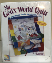 New Vintage Quilt Kit &quot;My God’s World&quot; Hanging Quilt Craft - £11.38 GBP