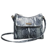 Liz Claiborne Crossbody Purse Womens Blue Snake Print Leather Adjustable... - $24.03