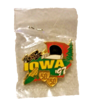 Vintage 50/50 Iowa Quest for Best QVC Advertising PIN 1997 Corn State  - £6.12 GBP