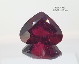 9.47 Ct Natural Rubellite Tourmaline Heart Shape Loose gemstone - £1,478.80 GBP