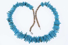 Large Southwestern turquoise Heishi necklace - £209.67 GBP