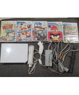 Nintendo Wii Console Bundle Controller 5 Games Donkey Kong Angry Birds Lot - $98.95