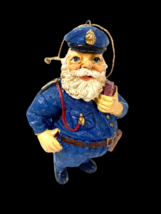 Santa Christmas Ornament Police Cop Officer Vintage Old Fashioned Kenner Figure - $22.19