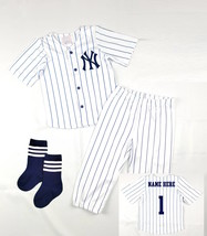 Personalized  New York  Yankees  Jersey Uniform Infant Choose Name &amp; Number - $55.22 CAD+