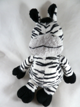 Animal Adventure 2009 Black White Gray Zebra Stuffed Animal Plush 13" - $7.91