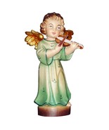 Guardian Angel with Violin wooden figurine ornament decoration, Religiou... - $22.07 CAD+