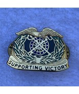 Military Corps Crest - Quartermaster - Supporting Victory Lapel Pin - $9.89