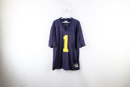 Vintage Adidas Mens Size Medium University of Michigan Football Jersey Blue #1 - £30.92 GBP