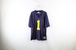 Vintage Adidas Mens Size Medium University of Michigan Football Jersey Blue #1 - £31.25 GBP