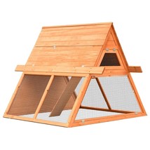  Rabbit Hutch Brown Solid Pine Wood 60.0 x 50.4 x 42.5 in - $153.99