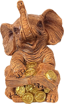 Betterdecor Feng Shui Trunk up Lucky Elephant Statue Figurine Home Office Decor  - £15.72 GBP