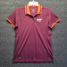 Nike Virginia Tech Hokies Women&#39;s Polo Shirt Dri-Fit Sz M - £15.46 GBP