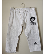 Adidas Clark Gracie Jiu jitsu white pants Sz M3 Responce Drawstring - $54.14 CAD