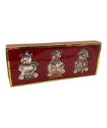 Gorham Sterling Silver Plate Set of 3 Ornaments Teddy Bear Santa’s Wish ... - £13.32 GBP