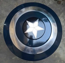 Medievale Scudo Captain America Natale Cosplay Larp Rotondo Forma Ferro Shield - £91.25 GBP
