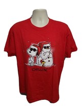 Peanuts Chillin Adult Large Red TShirt - £11.67 GBP