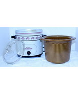 Vintage Rival 3150/2 Leaf Crock Watcher Slow Cook Pot w/ Lid ~ 3.5 Qt Wo... - $20.56 CAD
