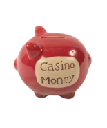 Casino Money Piggy Bank Super Cute Brick Red 5 X 4 Inches - $10.99