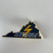 Vintage Virginia Storm Little League Pin Lapel Hat Pin State Shape Ename... - $11.39