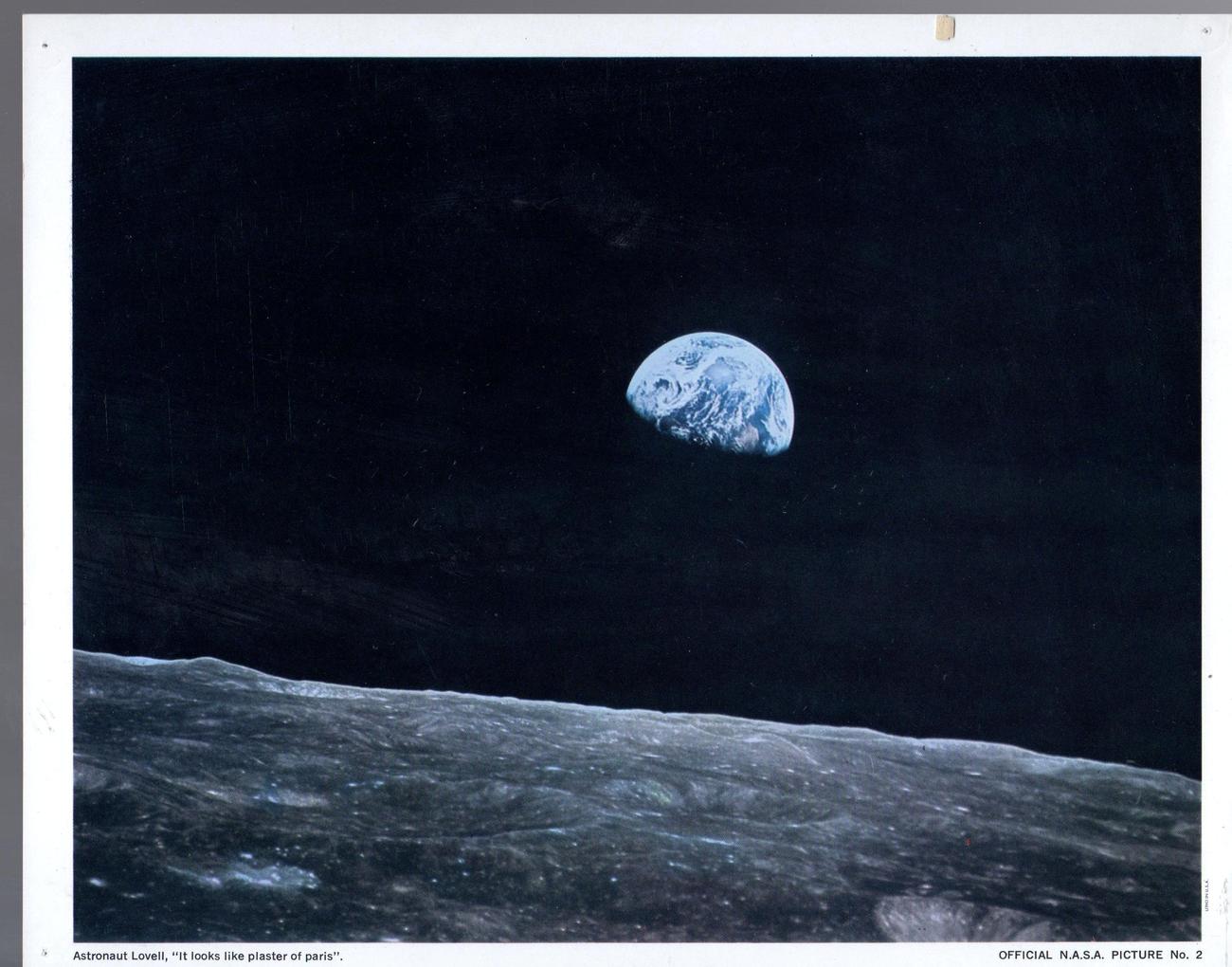 NASA Photograph #2  Astronaut Lovell &quot;It Looks Like Plaster of Paris&quot; - $5.98